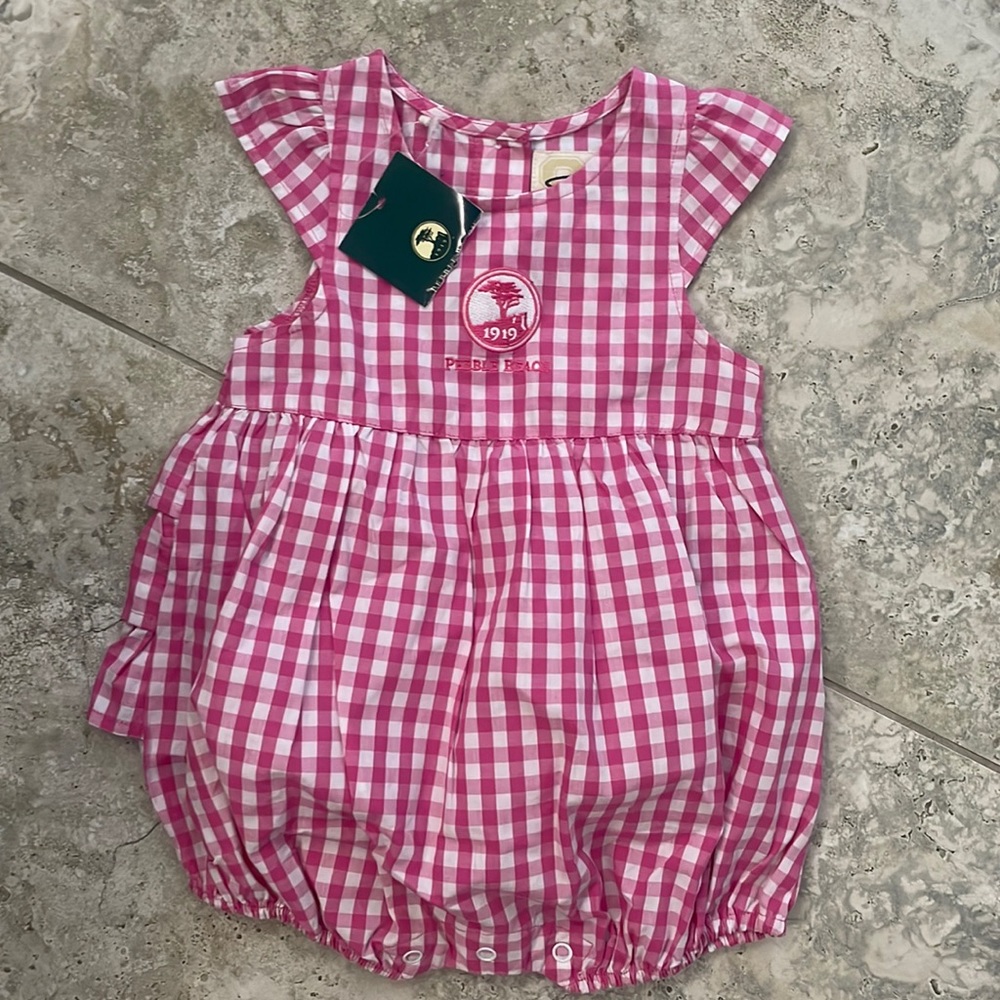 Pebble Beach Gingham Romper